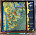 3D Printed Michigan Cycling Route Map – Traverse Area Topographic Wall Decor