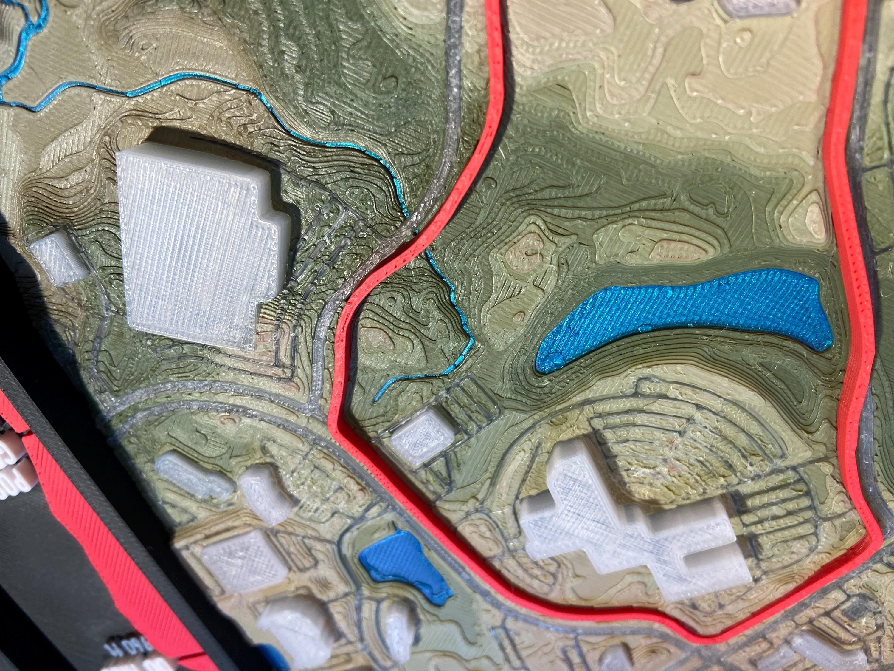 Debaets-Devos Bicycle Road Race 3D Route Map - Detroit Michigan Area Cycling Wall Decor