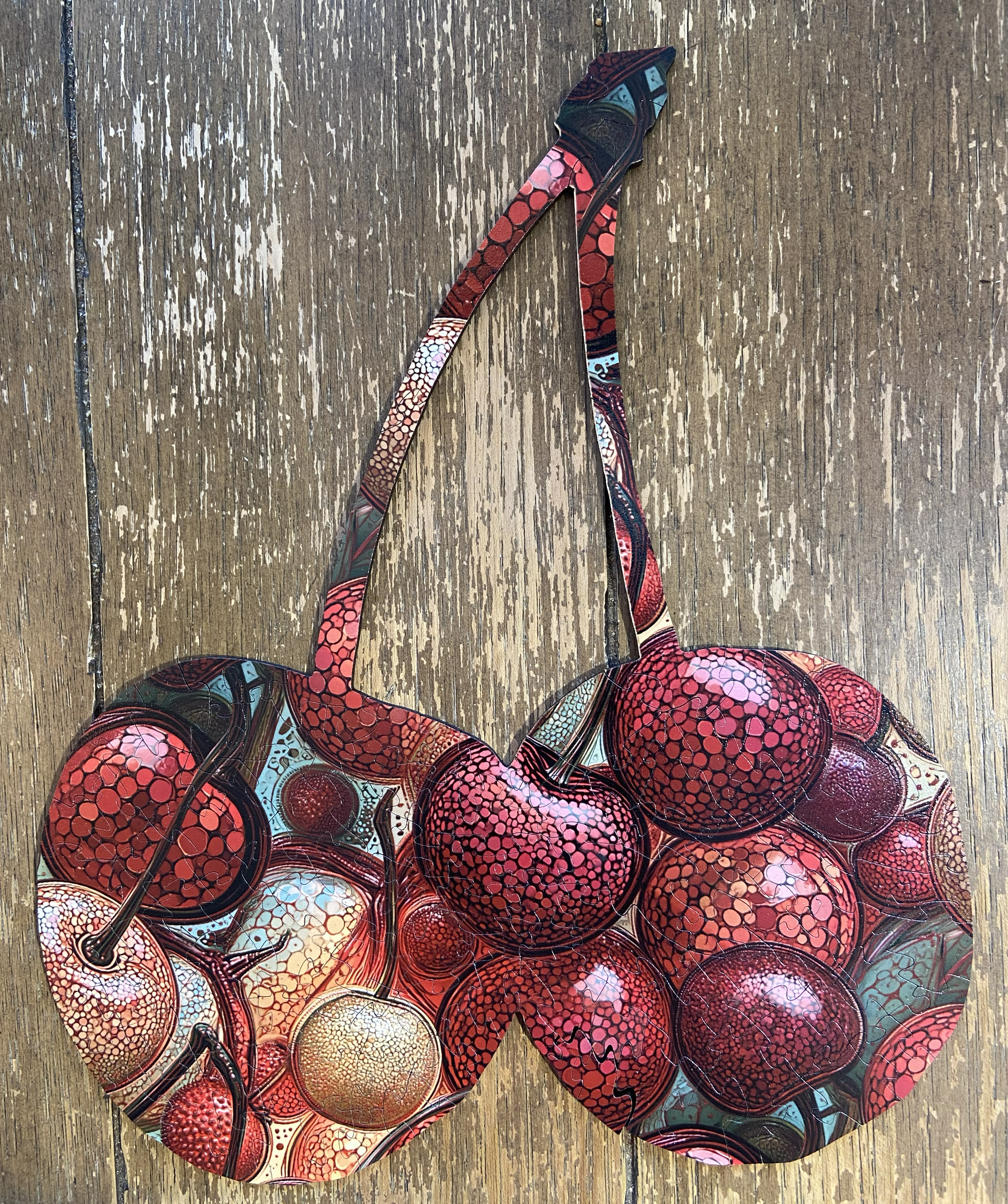 Chrome Cherries Reversible Puzzle