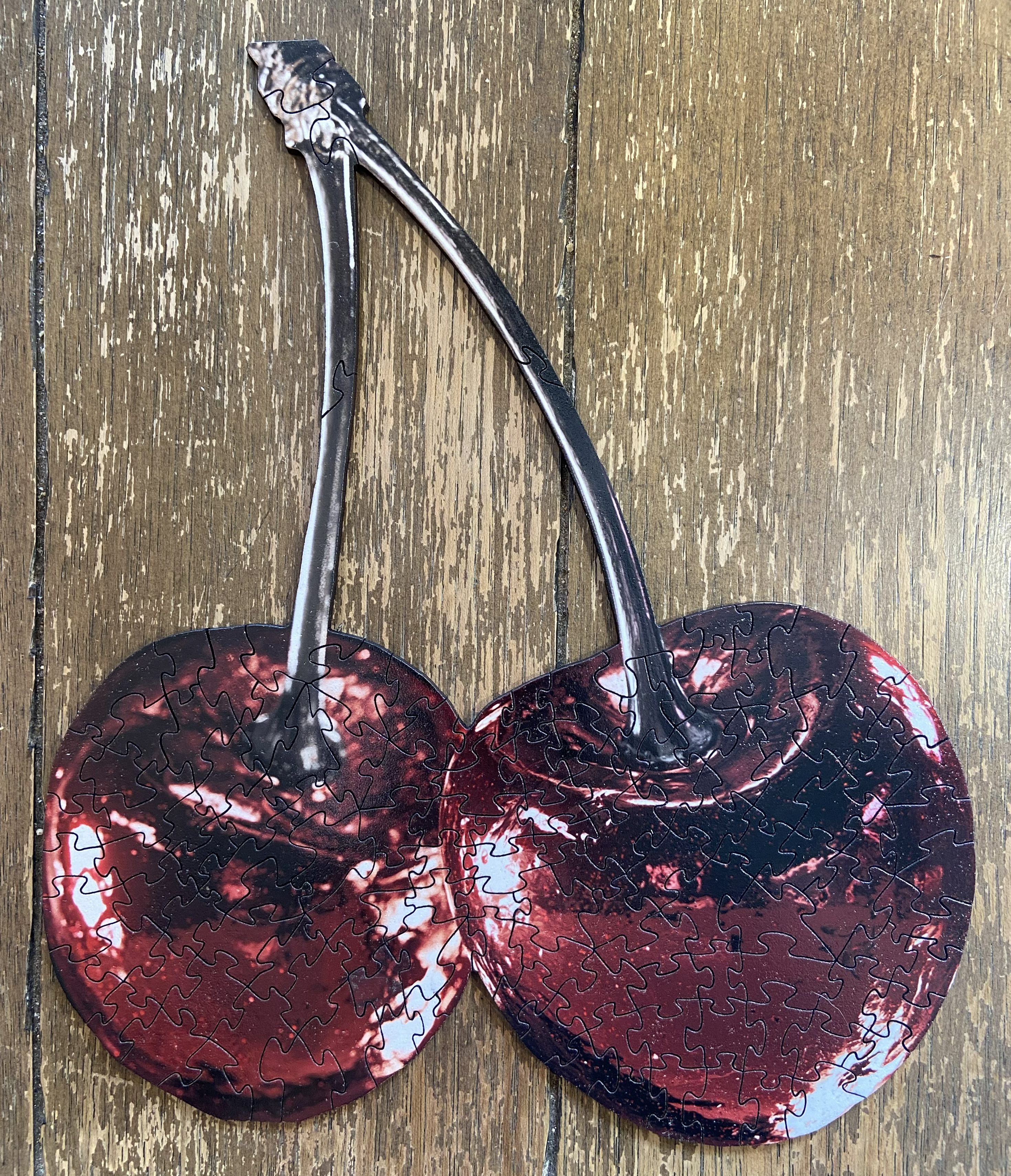 Chrome Cherries Reversible Puzzle