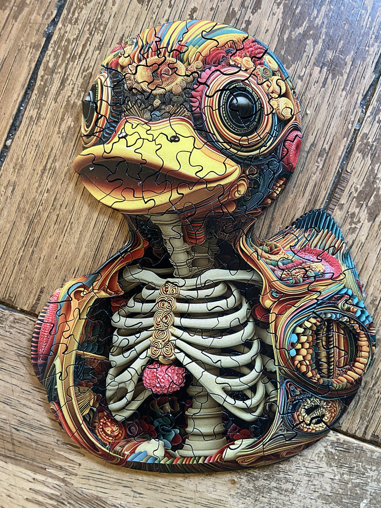 Rubber Ducky Wooden Reversible Puzzle
