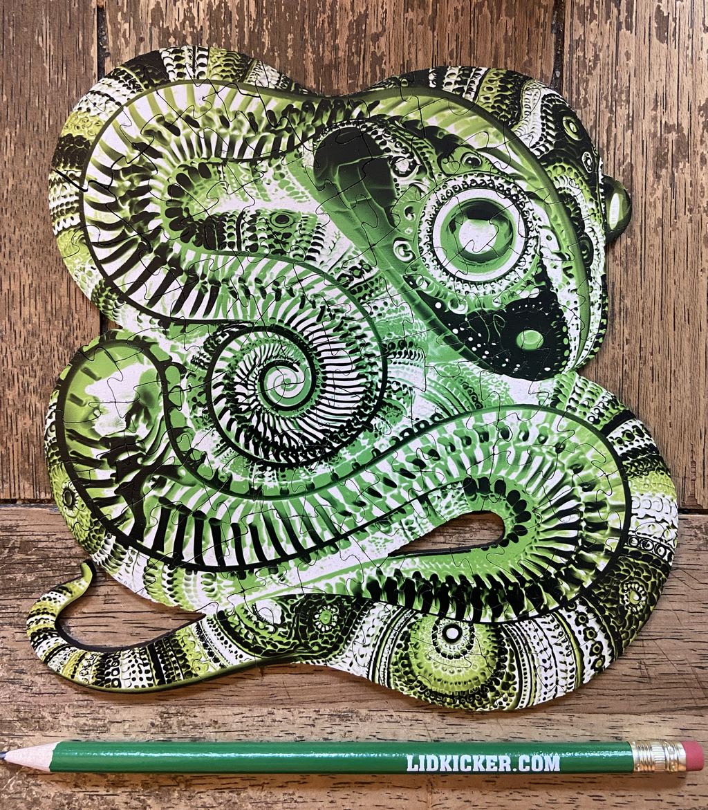 Rubber Snakey Wooden Reversible Puzzle