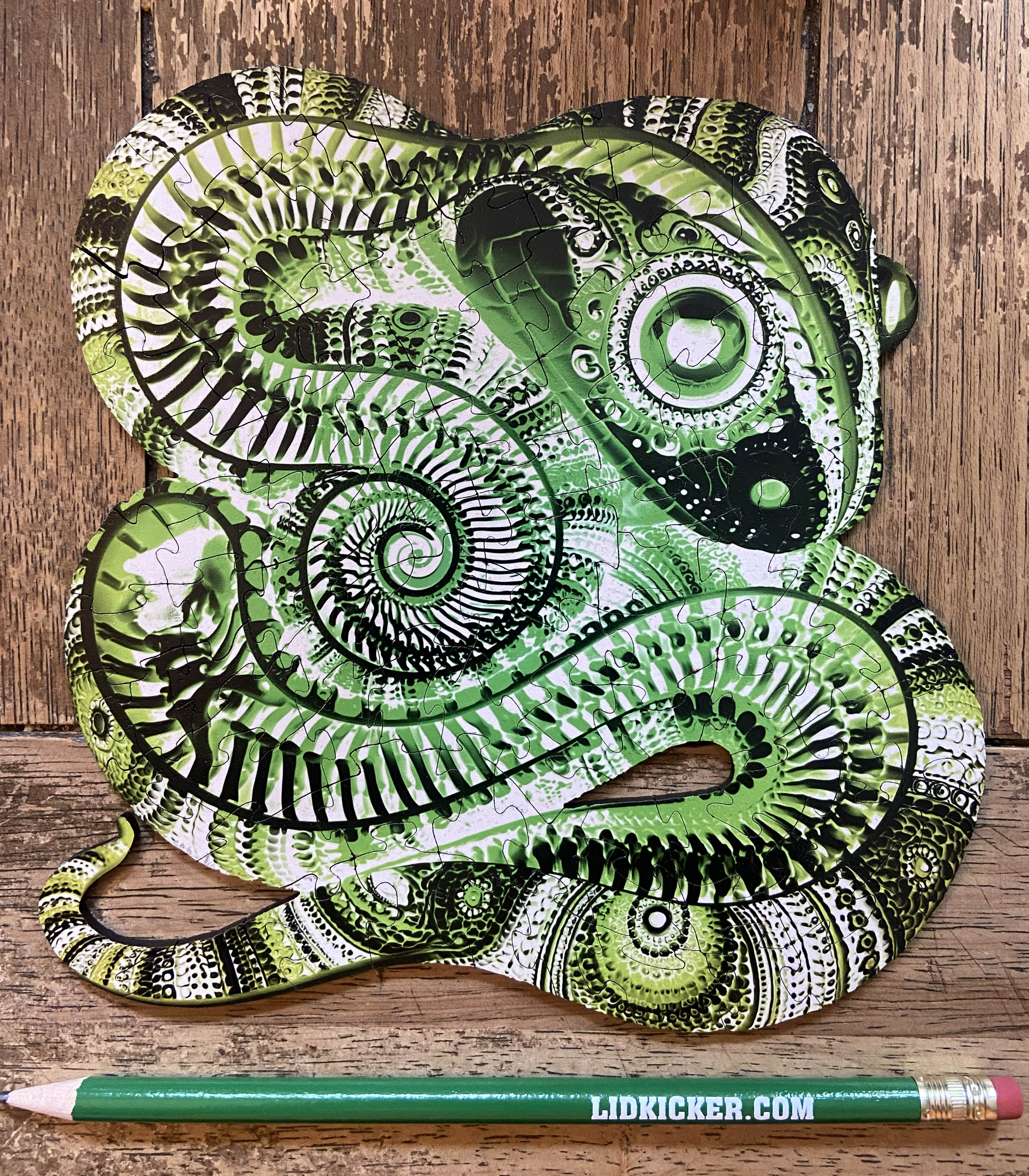 Rubber Snakey Wooden Reversible Puzzle
